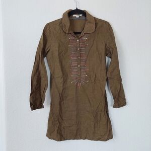 Boden Linen‎ Embroidered Tunic Dress Size 6